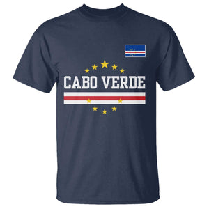 Cabo Verde Athletic Varsity Style T Shirt Cape Verde Flag Stars National Pride