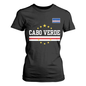 Cabo Verde Athletic Varsity Style T Shirt For Women Cape Verde Flag Stars National Pride
