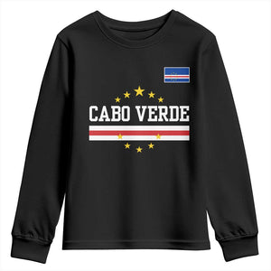 Cabo Verde Athletic Varsity Style Youth Sweatshirt Cape Verde Flag Stars National Pride