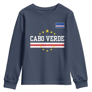 Cabo Verde Athletic Varsity Style Youth Sweatshirt Cape Verde Flag Stars National Pride