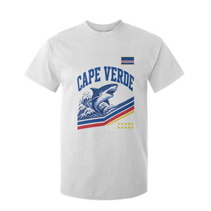 Cape Verde Blue Sharks Ocean Wave Graphic T Shirt For Kid Cabo Verde Pride Sports Fans