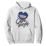 Cape Verde Flag Heart Hoodie Cabo Verde Pride Verdean Love