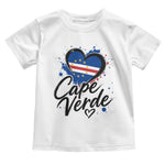 Cape Verde Flag Heart Toddler T Shirt Cabo Verde Pride Verdean Love