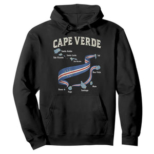 Cape Verde Islands Map National Flag Hoodie Cabo Verde Archipelago Geography Pride