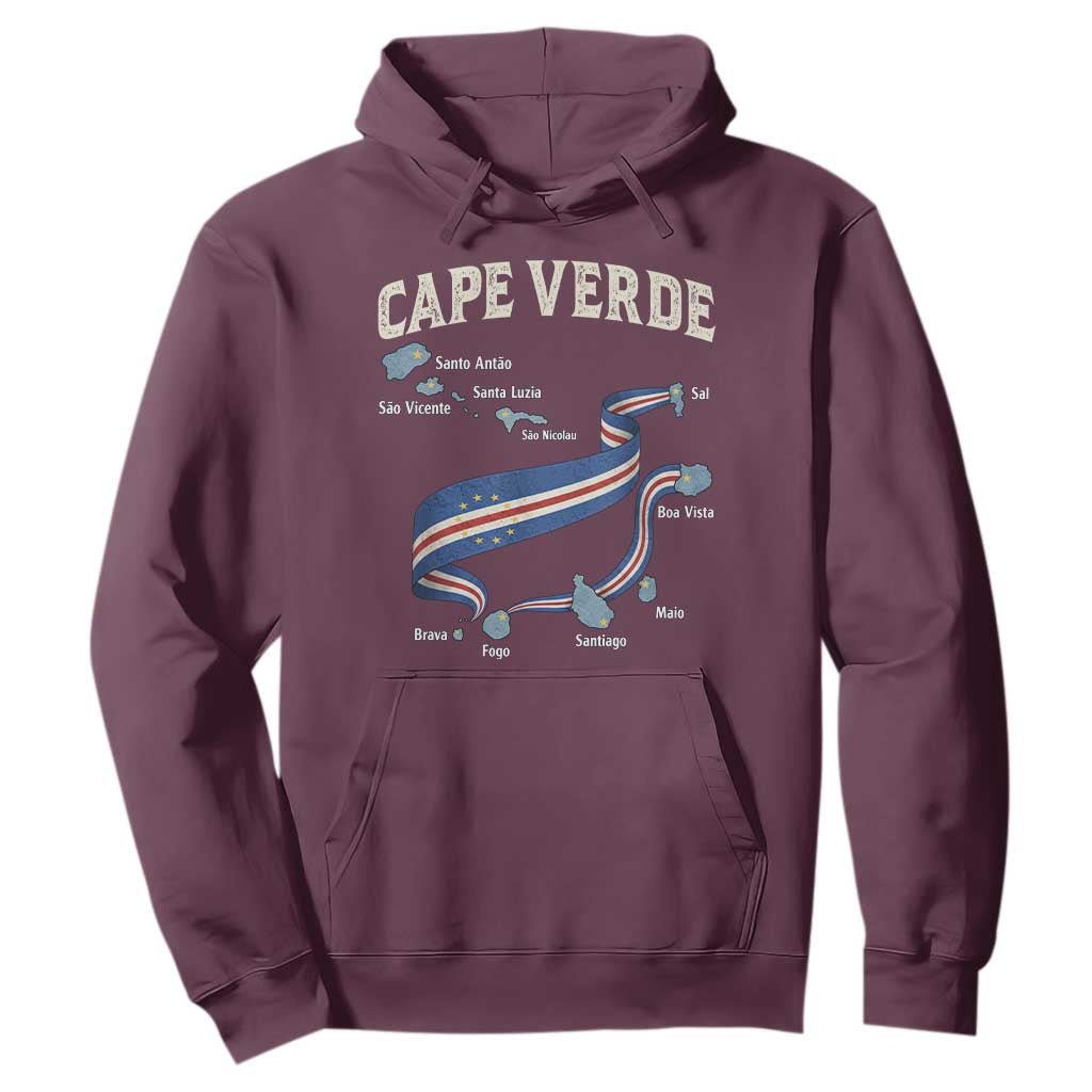 Cape Verde Islands Map National Flag Hoodie Cabo Verde Archipelago Geography Pride