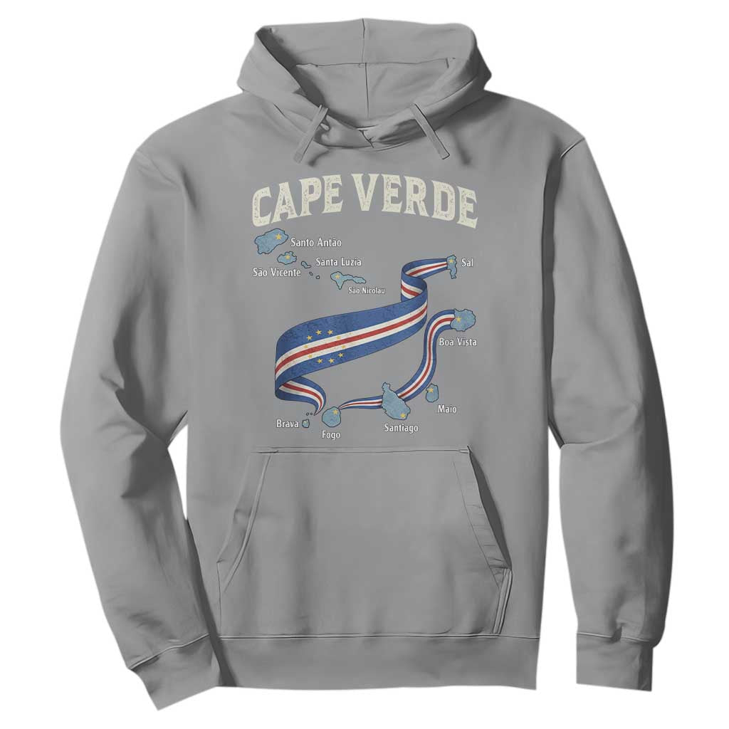 Cape Verde Islands Map National Flag Hoodie Cabo Verde Archipelago Geography Pride