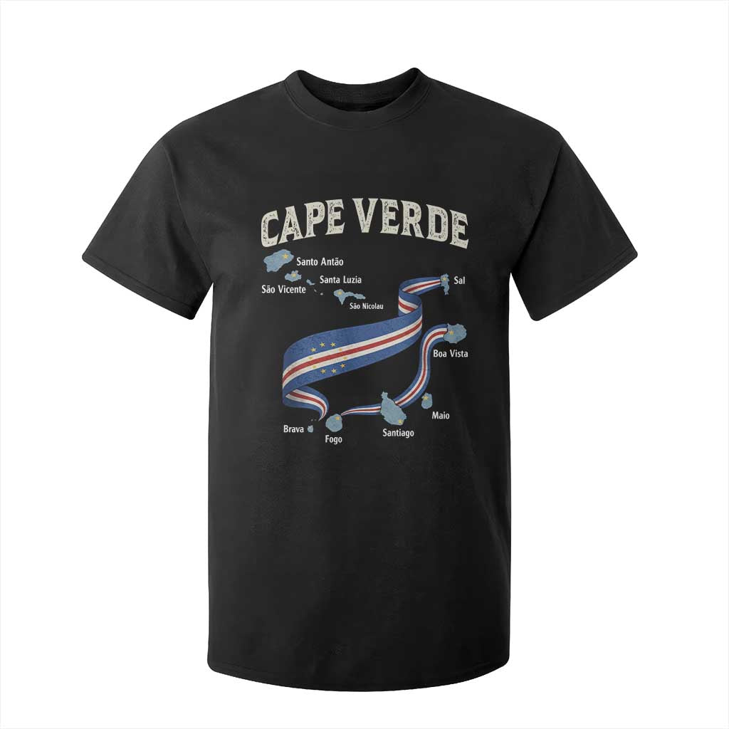 Cape Verde Islands Map National Flag T Shirt For Kid Cabo Verde Archipelago Geography Pride