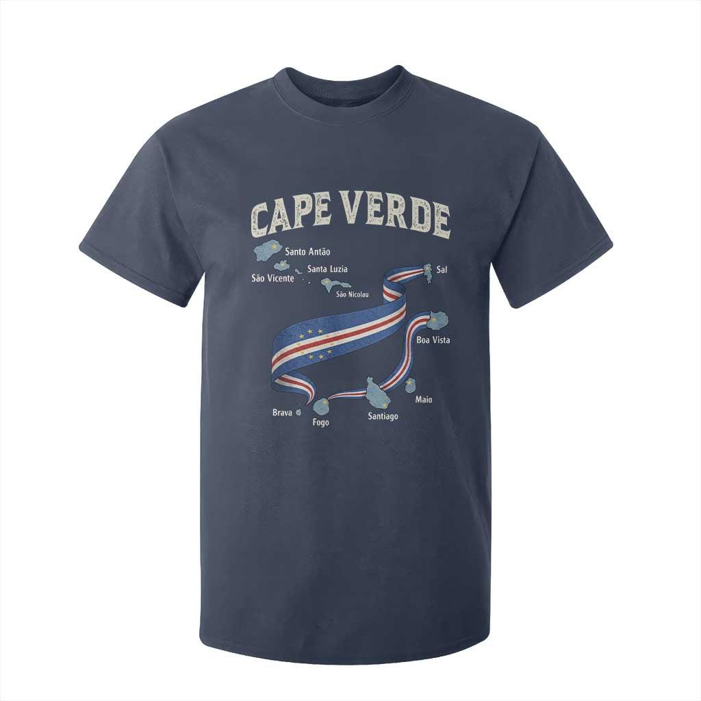 Cape Verde Islands Map National Flag T Shirt For Kid Cabo Verde Archipelago Geography Pride