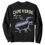 Cape Verde Islands Map National Flag Sweatshirt Cabo Verde Archipelago Geography Pride