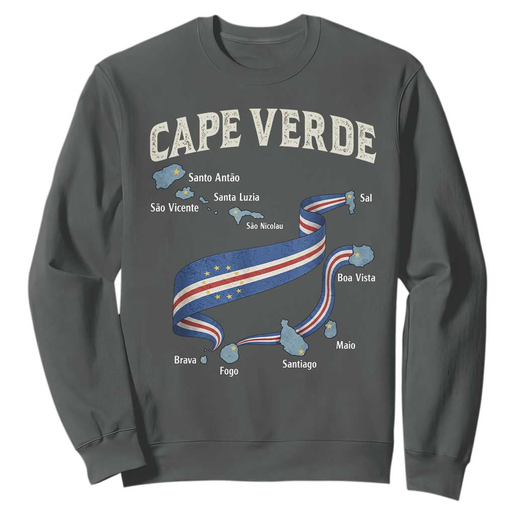 Cape Verde Islands Map National Flag Sweatshirt Cabo Verde Archipelago Geography Pride