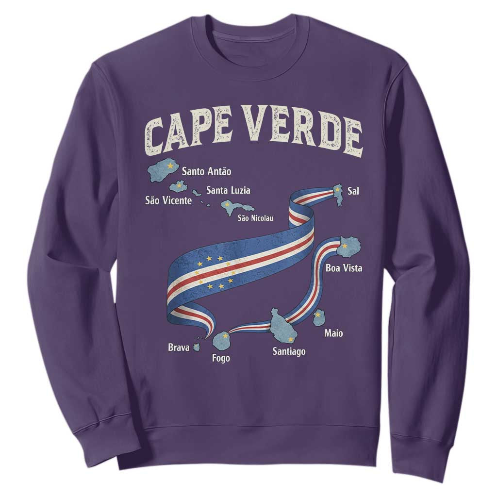 Cape Verde Islands Map National Flag Sweatshirt Cabo Verde Archipelago Geography Pride