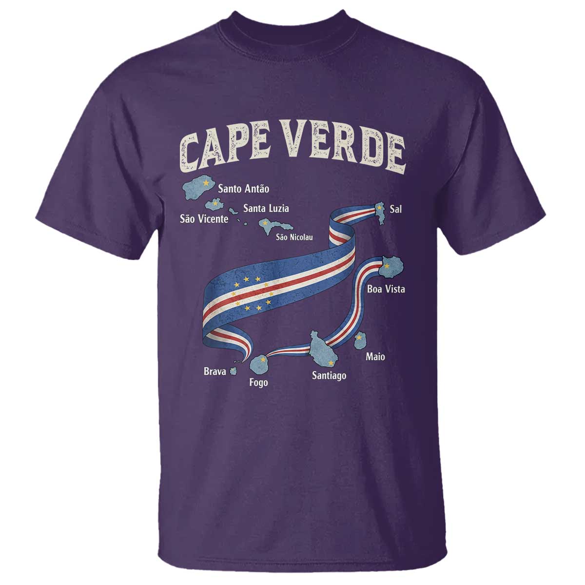 Cape Verde Islands Map National Flag T Shirt Cabo Verde Archipelago Geography Pride