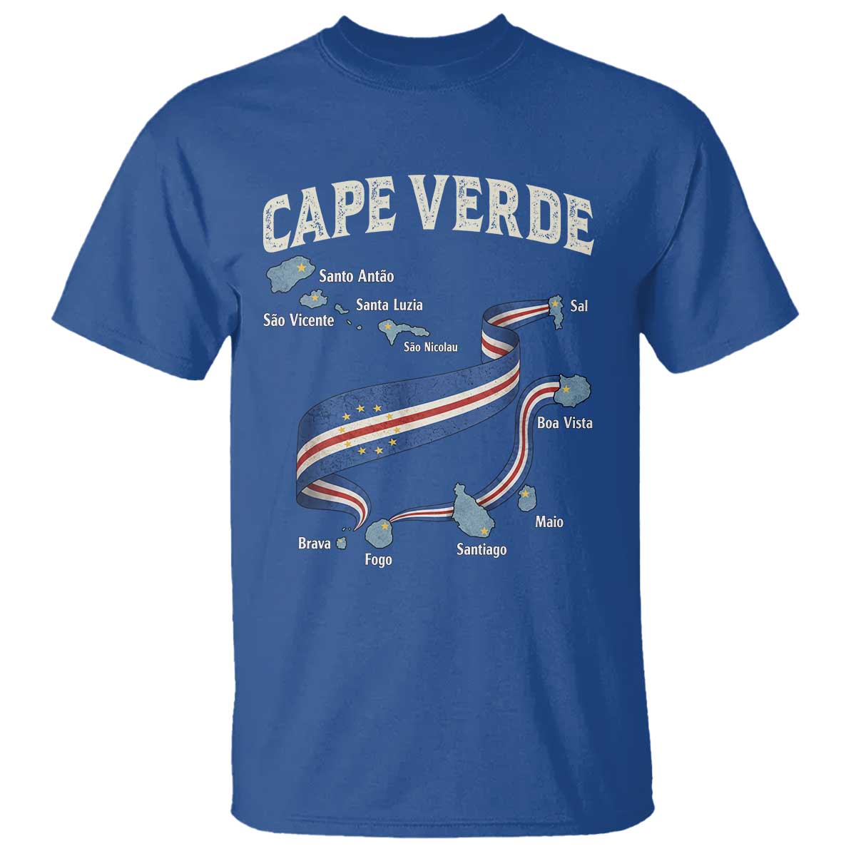 Cape Verde Islands Map National Flag T Shirt Cabo Verde Archipelago Geography Pride