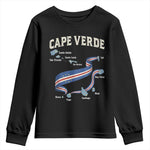 Cape Verde Islands Map National Flag Youth Sweatshirt Cabo Verde Archipelago Geography Pride