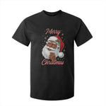 Merry Christmas Black Santa Claus T Shirt For Kid Retro Nostalgic Festive Holiday