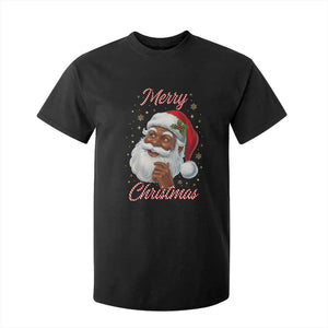 Merry Christmas Black Santa Claus T Shirt For Kid Retro Nostalgic Festive Holiday