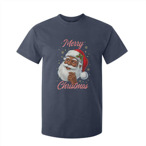Merry Christmas Black Santa Claus T Shirt For Kid Retro Nostalgic Festive Holiday