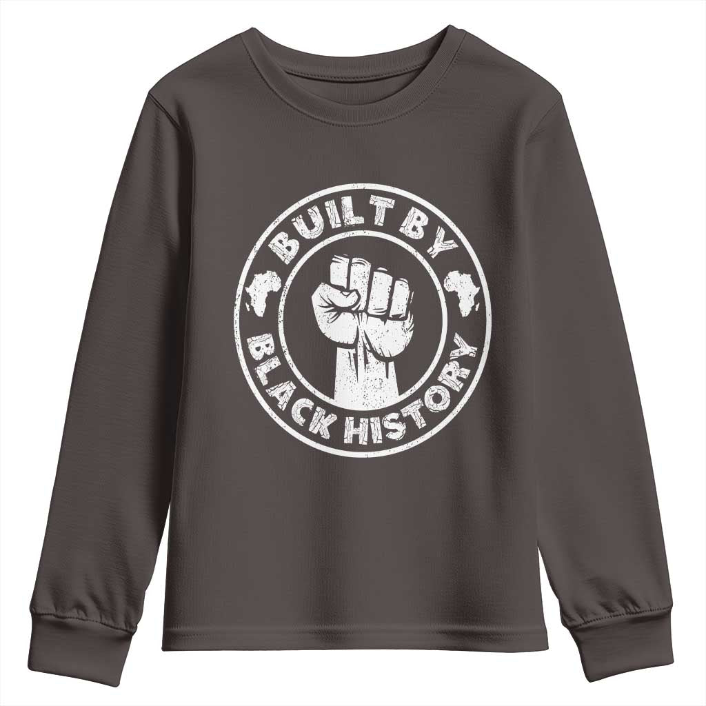 Built By Black History Youth Long Sleeve Shirt African American Pride