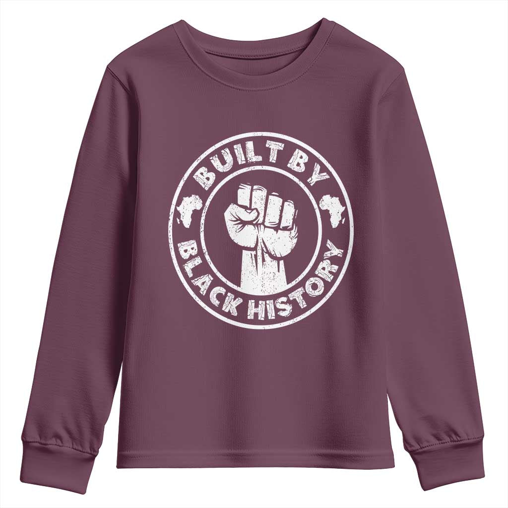 Built By Black History Youth Long Sleeve Shirt African American Pride