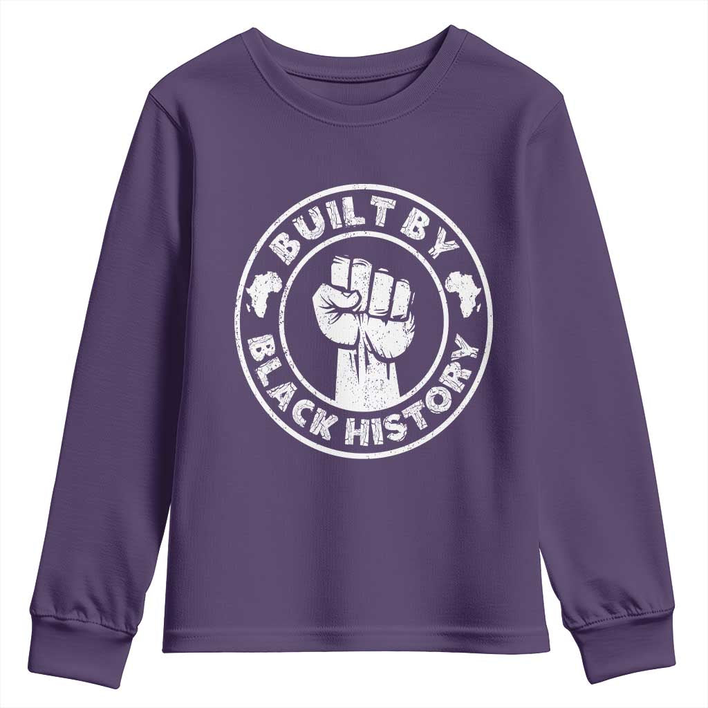 Built By Black History Youth Long Sleeve Shirt African American Pride