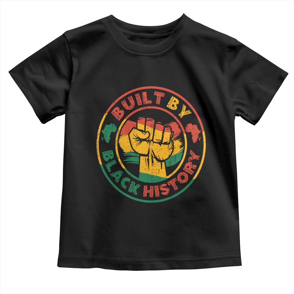 Built By Black History Baby Shirt African American Pride Raised Fist