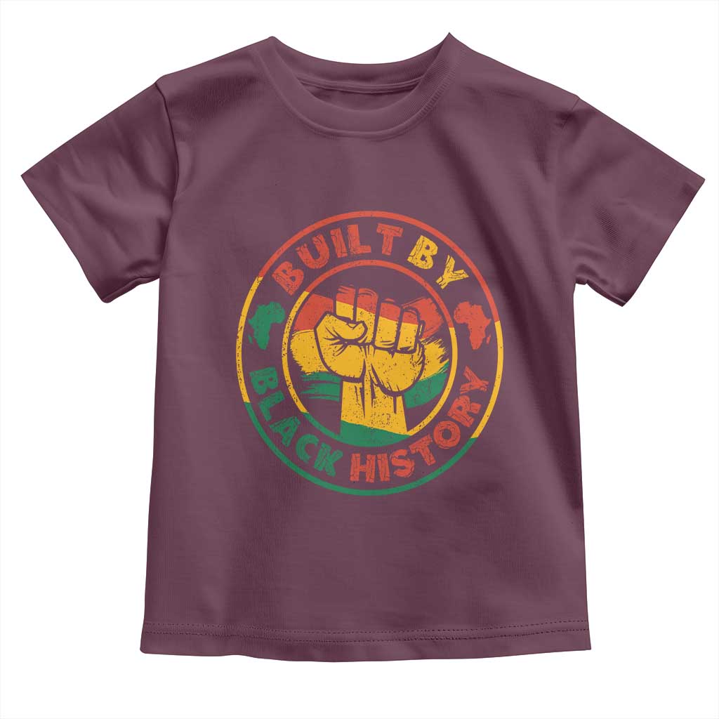 Built By Black History Baby Shirt African American Pride Raised Fist