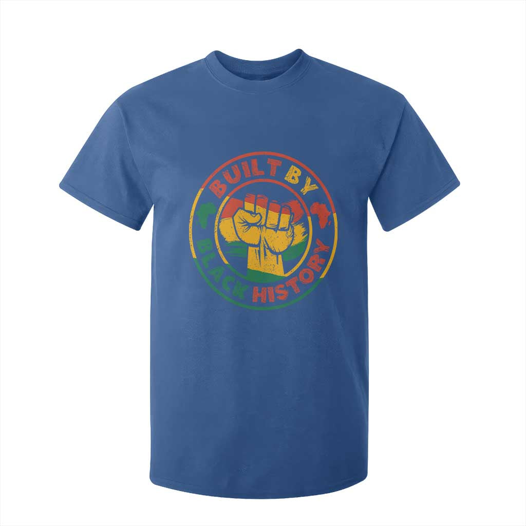 Built By Black History T Shirt For Kid African American Pride Raised Fist