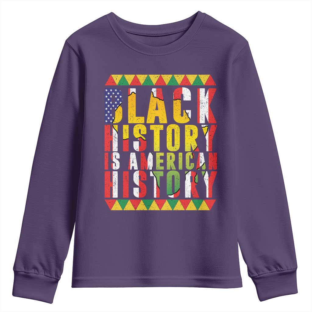 Black History is American History Youth Sweatshirt Patriotic African Pride