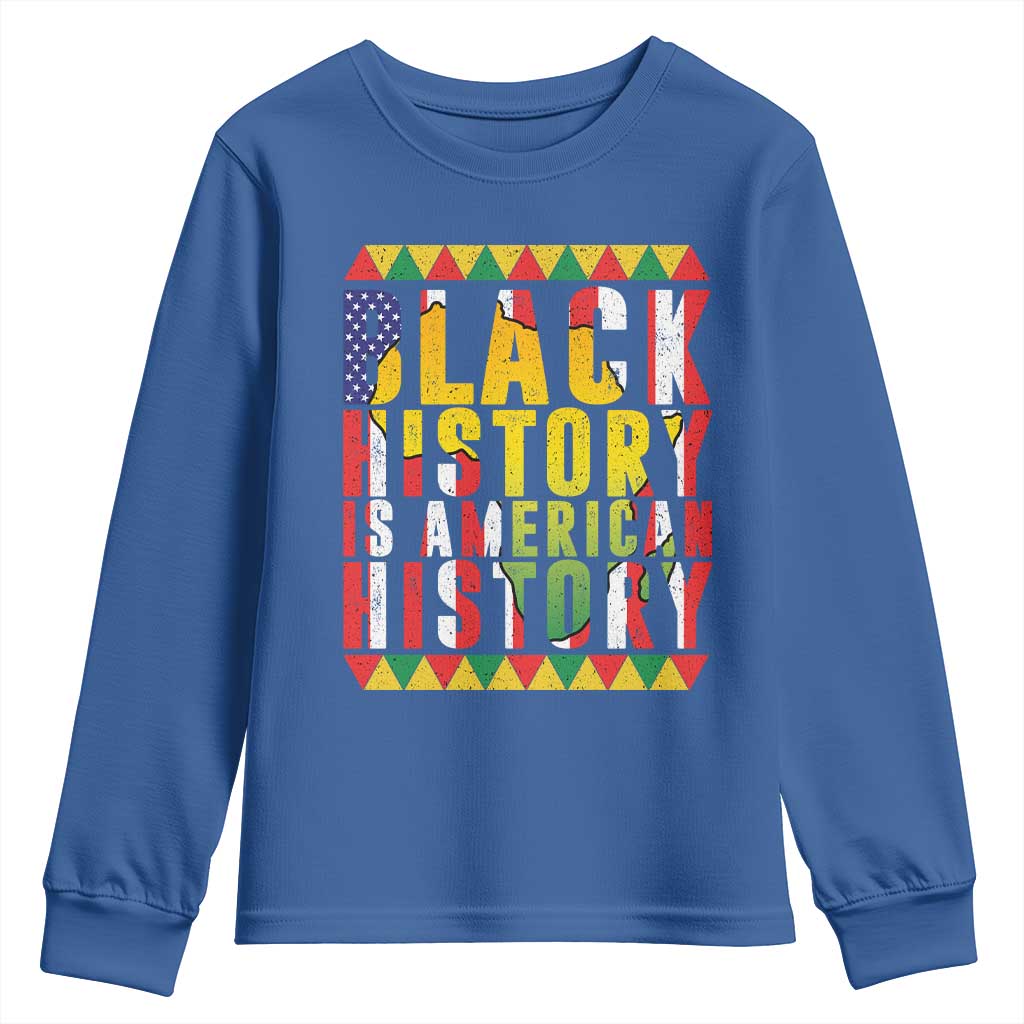 Black History is American History Youth Sweatshirt Patriotic African Pride