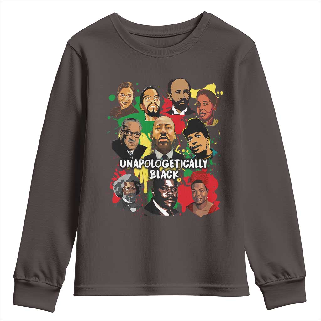 Civil Rights Leaders Youth Long Sleeve Shirt Unapologetically Dope Black Inspiration