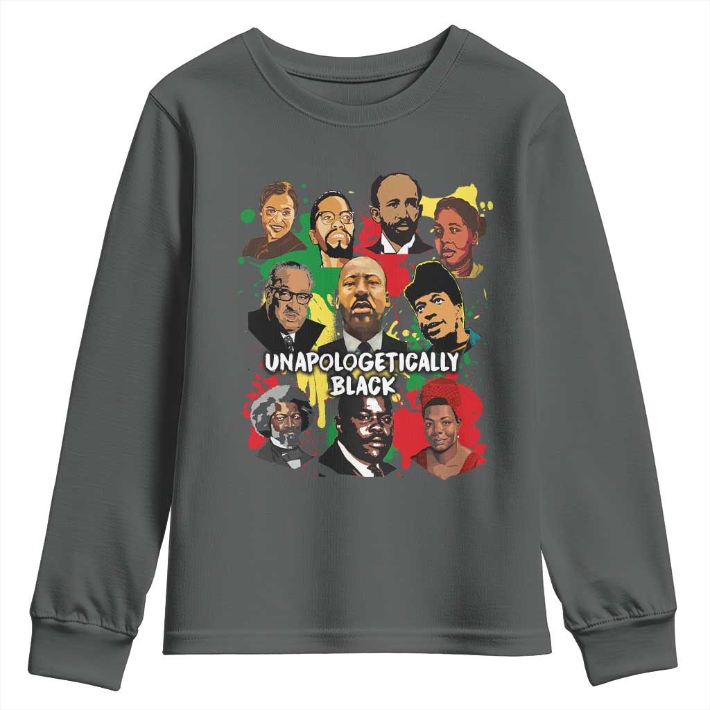 Civil Rights Leaders Youth Long Sleeve Shirt Unapologetically Dope Black Inspiration