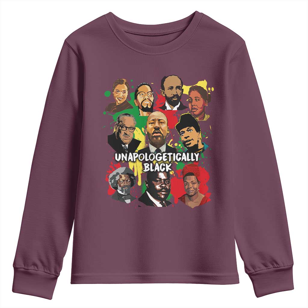 Civil Rights Leaders Youth Long Sleeve Shirt Unapologetically Dope Black Inspiration