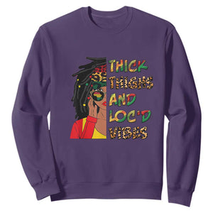 Black Locs Girl Sweatshirt Thick Thighs And Locd Vibes African Melanin Women