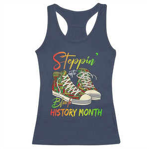 Stepping Into Black History Month Racerback Tank Top Black Pride Sneakers