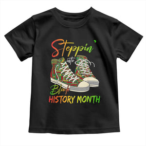 Stepping Into Black History Month Toddler T Shirt Black Pride Sneakers