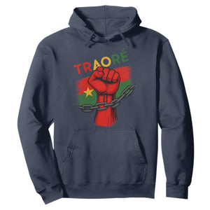 Stand With Traoré 2025 Hoodie Burkina Faso Flag Raised Fist Broken Chains