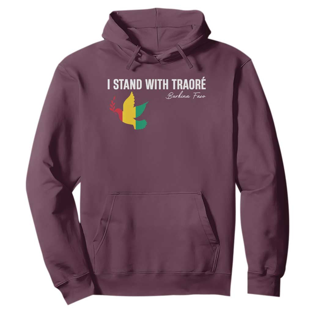 I Stand With Traoré Hoodie Burkina Faso Peace Dove