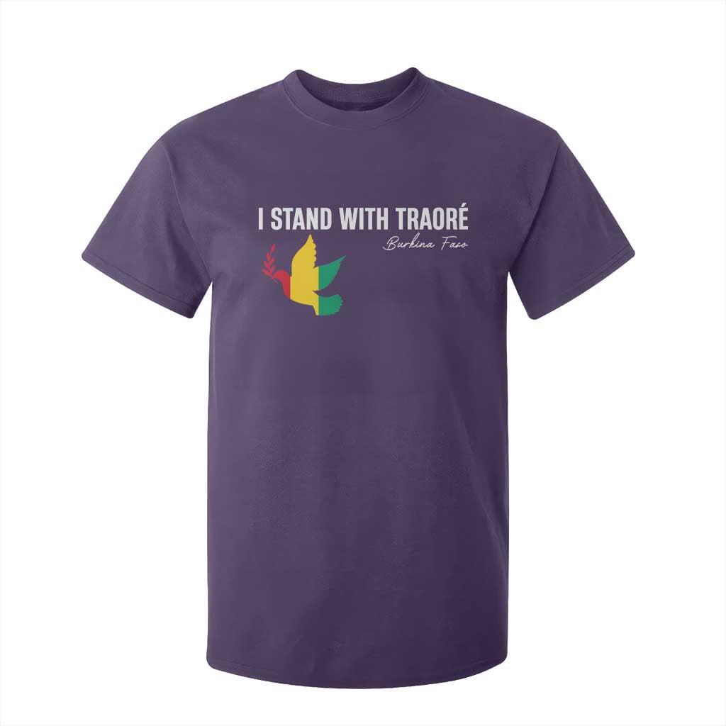 I Stand With Traoré T Shirt For Kid Burkina Faso Peace Dove