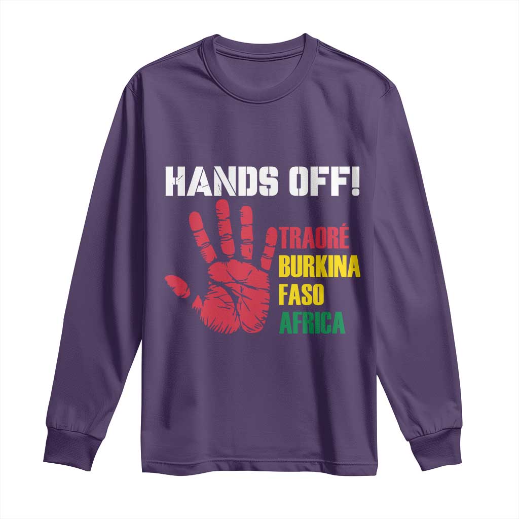 Hands Off Traoré Burkina Faso Africa Long Sleeve Shirt Liberation
