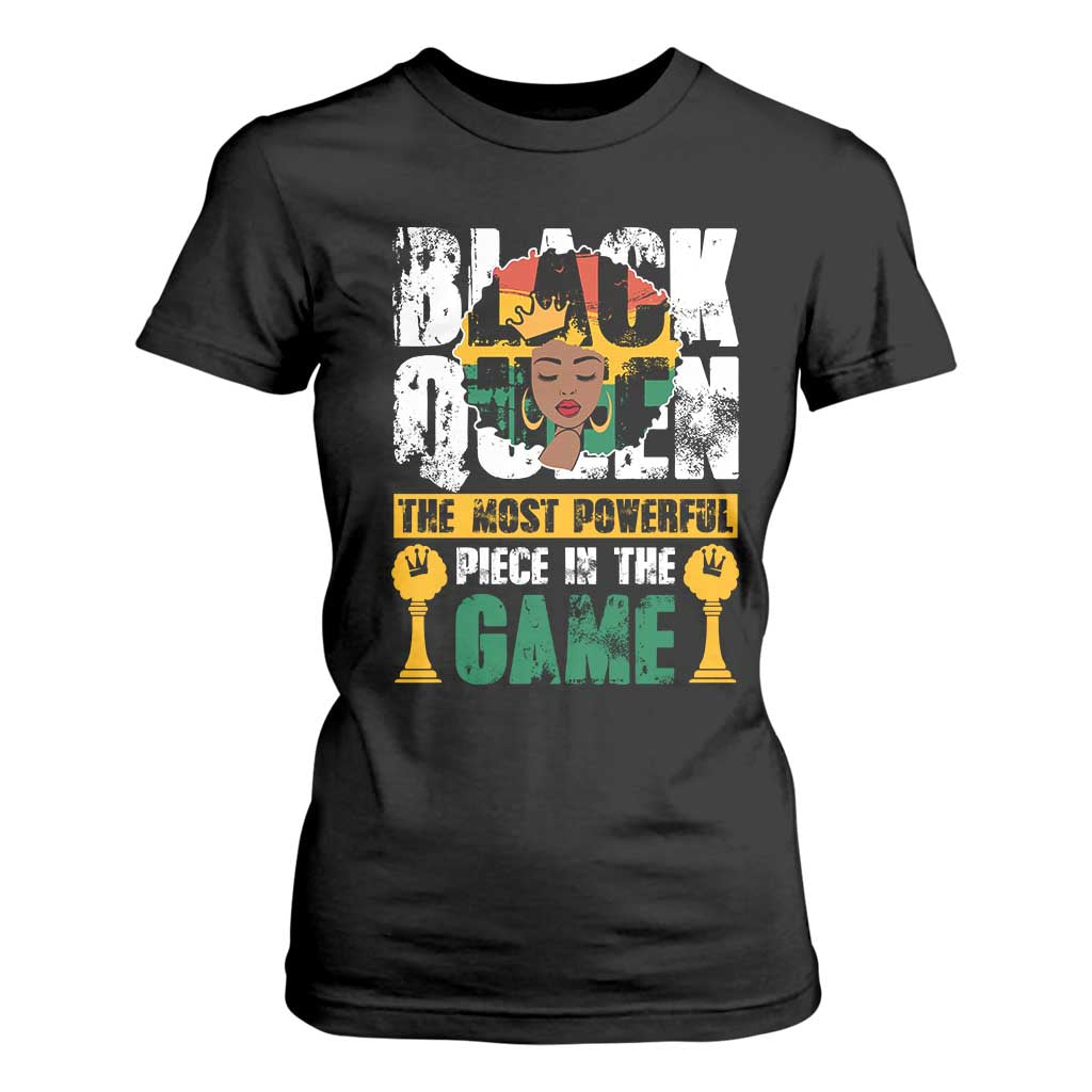 Black Queen T Shirt For Women The Most Powerful Piece In The Game Afro Melanin