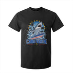 Cabo Verde Surfing Blue Shark Surfboard T Shirt For Kid Cape Verde Flag Tropical Ocean Wave