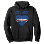 Cape Verde Scribble Flag Heart National Pride Hoodie Cabo Verde Love