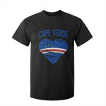 Cape Verde Scribble Flag Heart National Pride T Shirt For Kid Cabo Verde Love