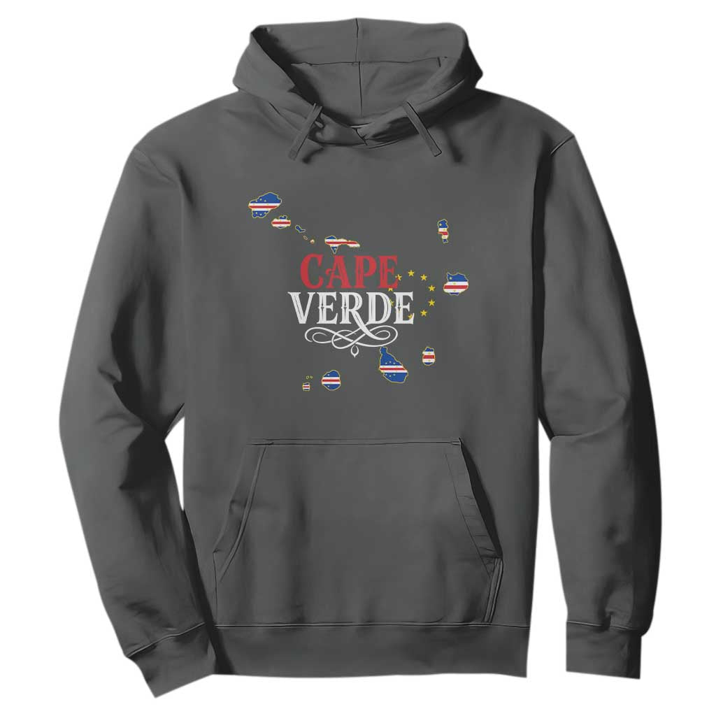 Cabo Verde Islands Flag Map Hoodie Cape Verde Vintage Pride