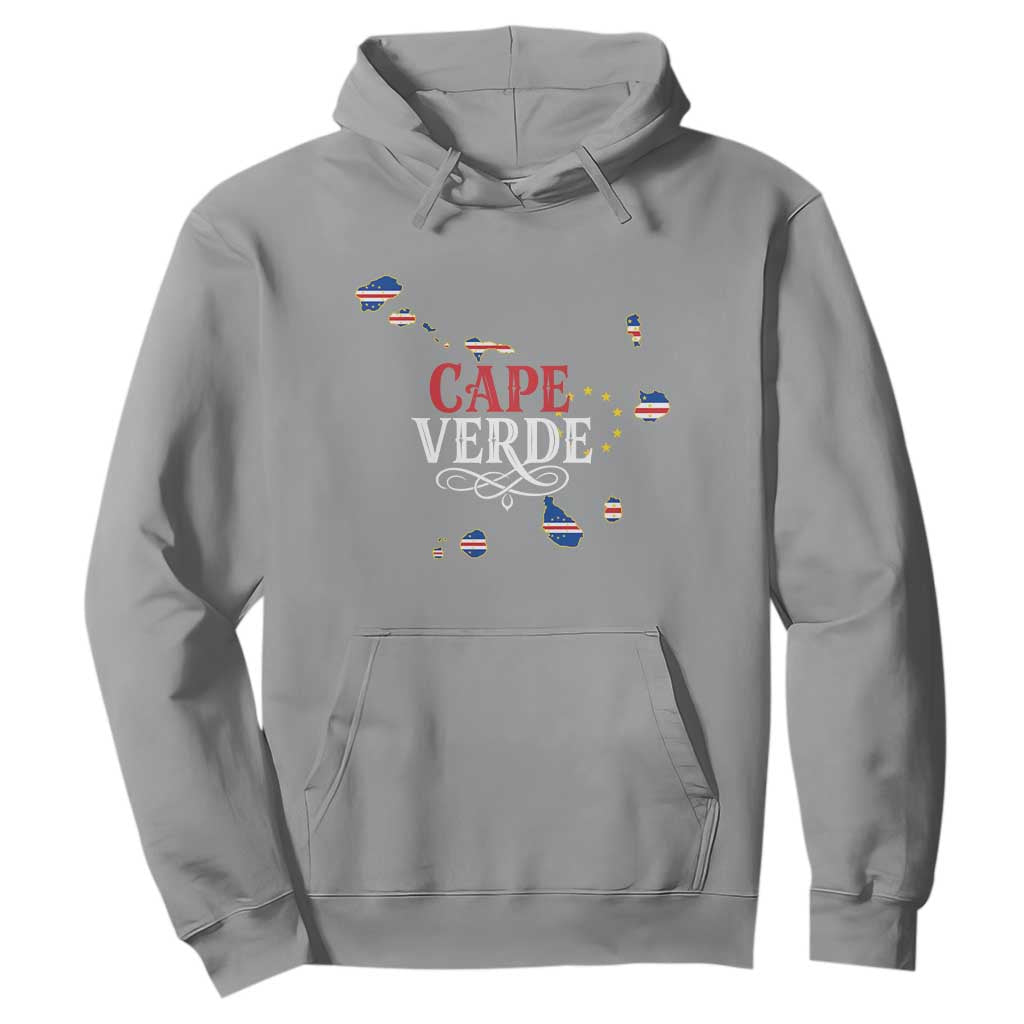 Cabo Verde Islands Flag Map Hoodie Cape Verde Vintage Pride