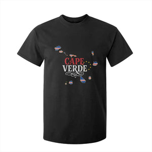 Cabo Verde Islands Flag Map T Shirt For Kid Cape Verde Vintage Pride