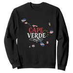 Cabo Verde Islands Flag Map Sweatshirt Cape Verde Vintage Pride
