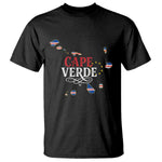 Cabo Verde Islands Flag Map T Shirt Cape Verde Vintage Pride