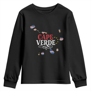 Cabo Verde Islands Flag Map Youth Sweatshirt Cape Verde Vintage Pride