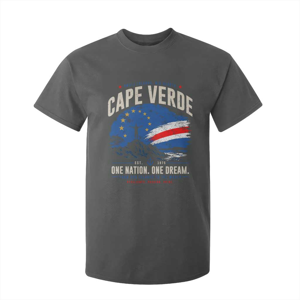 Cape Verde Small Islands Big Hearts Pride T Shirt For Kid Cabo Verde One Nation One Dream Distressed Flag